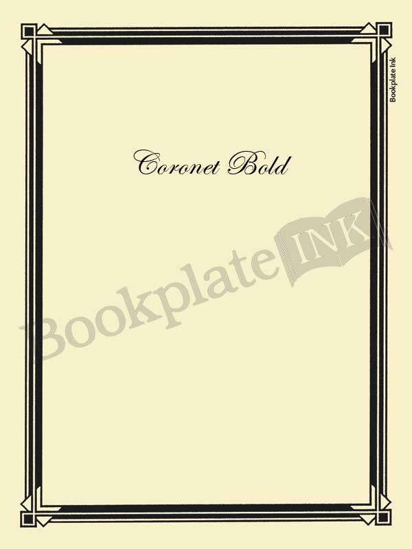 N100 - Art deco border bookplate - Image 3