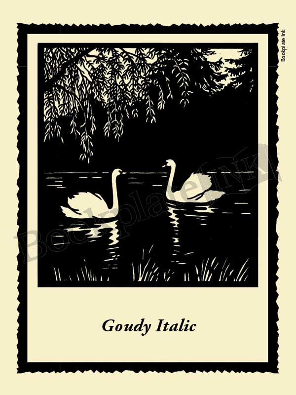 S200 - Scherenschnitte swan bookplate - Image 8