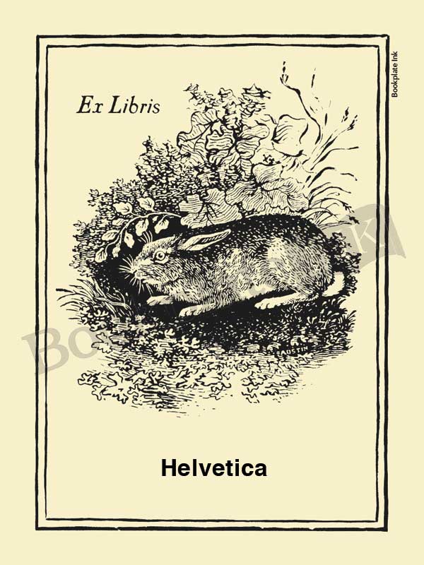 V1 - Thomas Bewick rabbit bookplate - Image 9