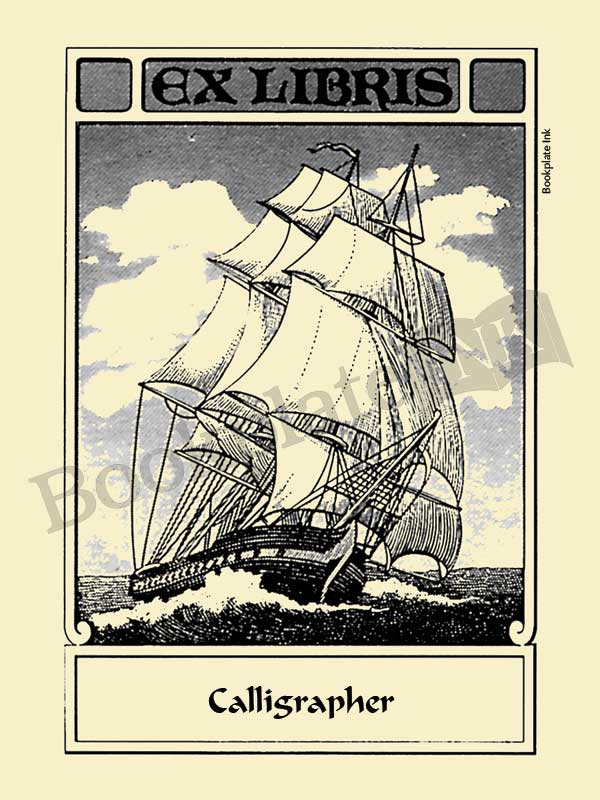W2 - Sailing ship Pringle bookplate - Image 2