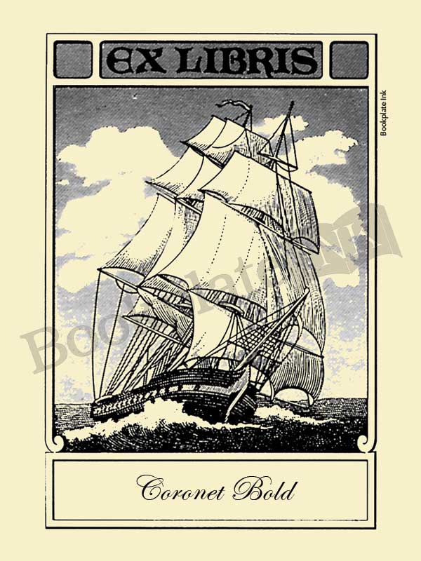 W2 - Sailing ship Pringle bookplate - Image 3