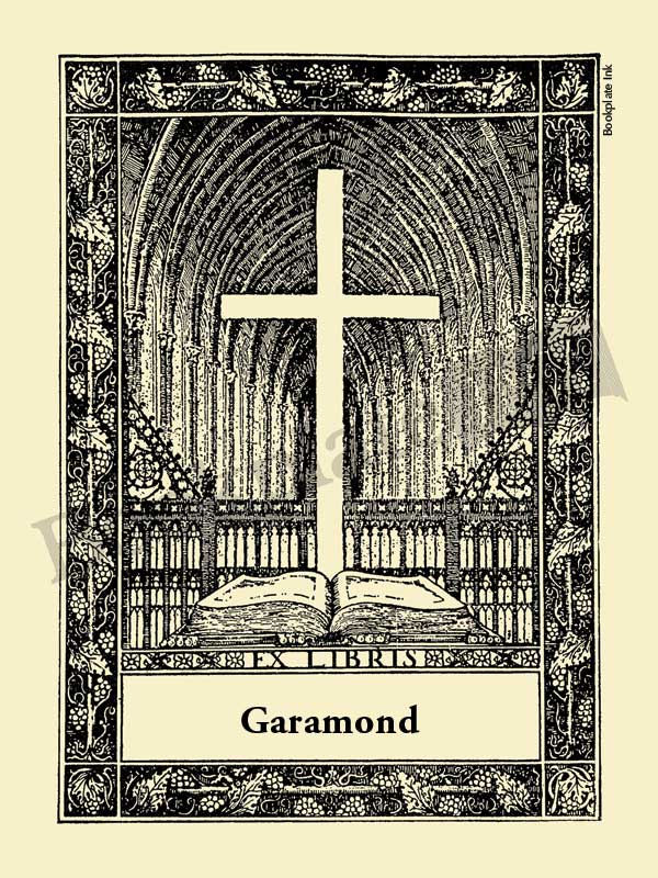 X138 - Bookplate with cross and "ex libris" text - Image 5