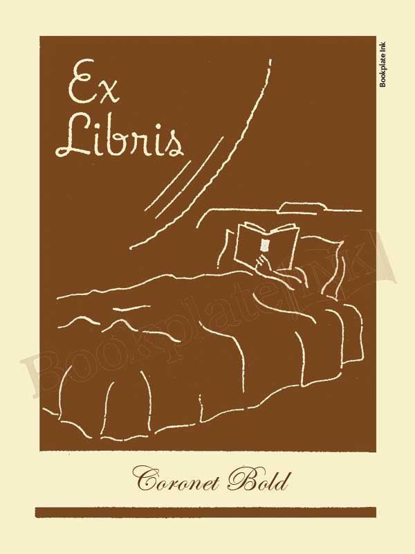 Y100 - Benton Ferguson reader in bed bookplate - Image 3