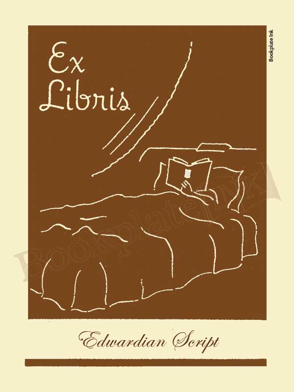 Y100 - Benton Ferguson reader in bed bookplate - Image 4