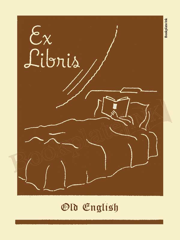 Y100 - Benton Ferguson reader in bed bookplate - Image 12