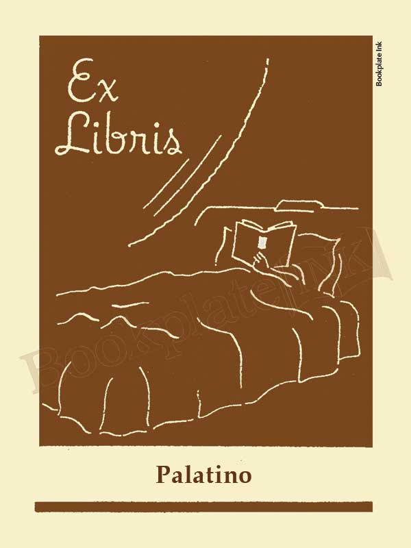 Y100 - Benton Ferguson reader in bed bookplate - Image 14