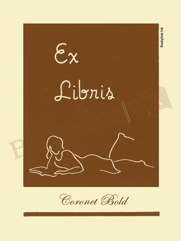 Y300 - Benton Ferguson girl reading bookplate - Image 3