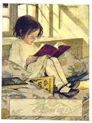 W100 - Girl reading by window