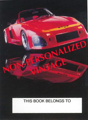 B185 - Vintage Porsche 911 convertible Antioch bookplate
