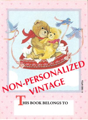 VB100 - Vintage Teddy Bears with blue birds