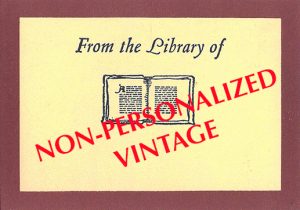 VS100 - Vintage classic Junge bookplate